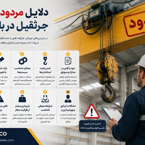 دلایل مردود شدن جرثقیل در بازرسی