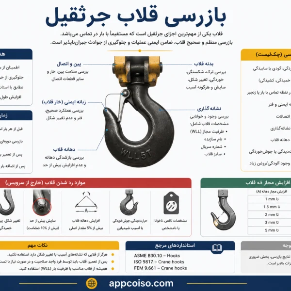 بازرسی قلاب جرثقیل